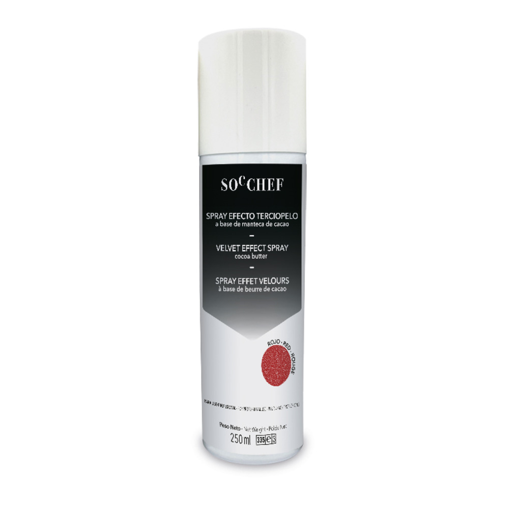 spray efecto terciopelo color rojo 250ml